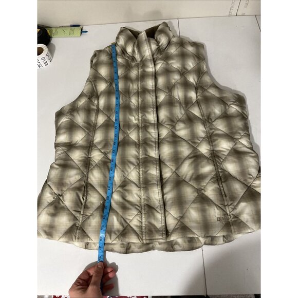Eddie Bauer Goosedown 700 Fill Power Brown Plaid Vest Womens Size XL - Picture 9 of 10